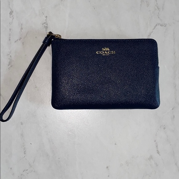 Midnight Navy Blue Coach Wrist fits phone